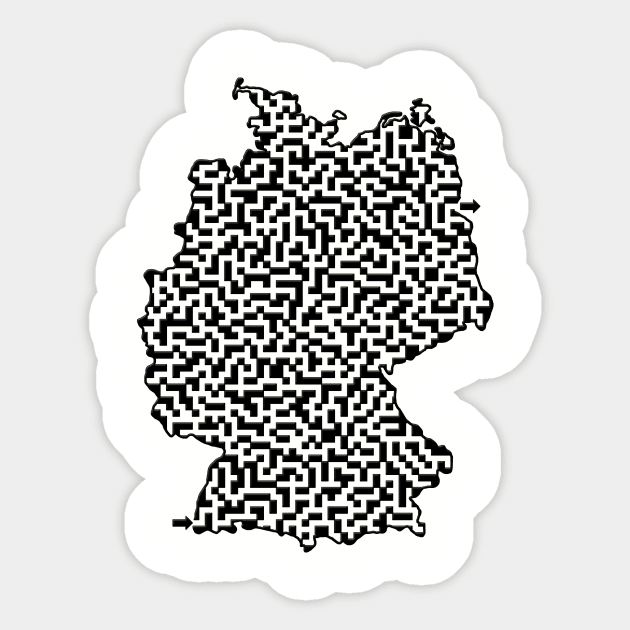 Germany Outline Maze & Labyrinth Sticker by gorff